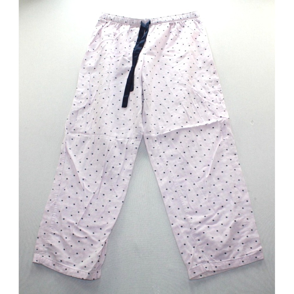 Sleep + Chic Pyjama Pants Womens Meduim Pink Polka Dot Drawstring Pjs Sleep